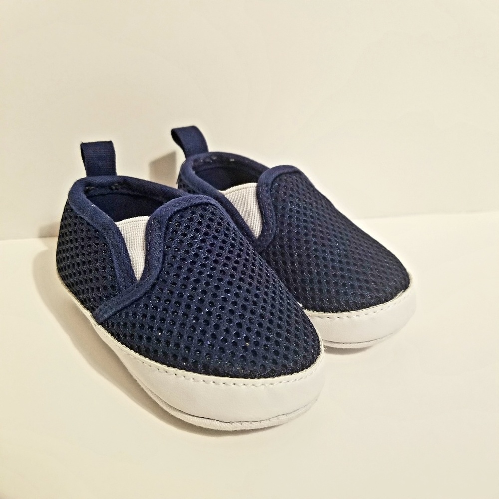 First Steps Baby Boy Navy Blue Slide Shoes 6-9M - Picture 2 of 4